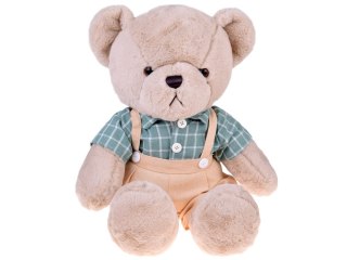 Pluszowy MIŚ - beżowy Franek 58cm w zielonej VINTAGE koszuli ZA5923 B