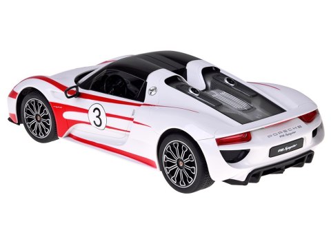 Rastar auto zdalnie sterowane Porsche 918 Spyder 1:14 pilot ośw RC0711