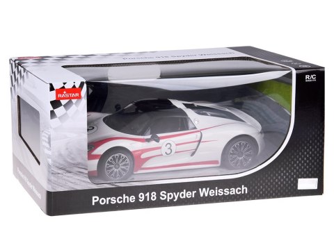 Rastar auto zdalnie sterowane Porsche 918 Spyder 1:14 pilot ośw RC0711