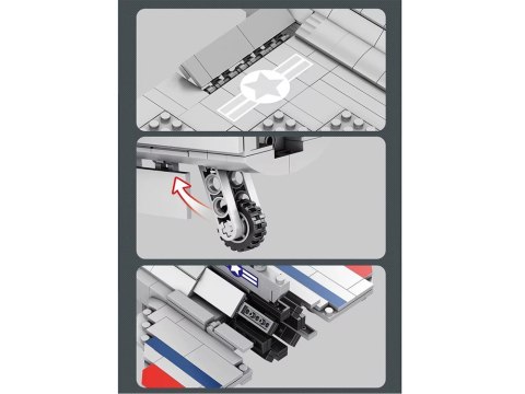 Reobrix Klocki konstrukcyjne samolot myśliwiec F16 1337ele ZA5801