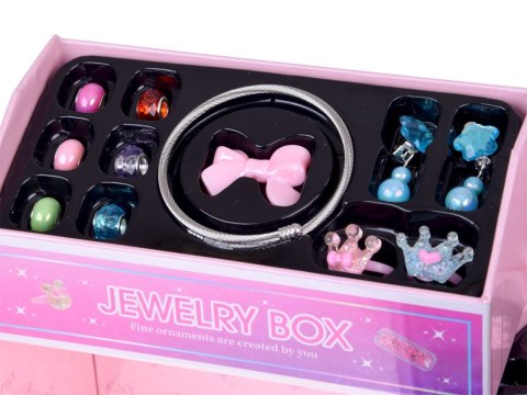 Rozkładana szkatułka na biżuterię koraliki DIY ozdoby do włosów ZA5732