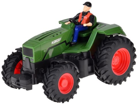 Sterowany Traktor na pilota z przyczepą + bale siana traktorzysta RC0717