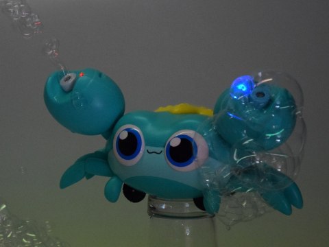 Uroczy chodzący KRAB na BAŃKI MYDLANE automat maszyna świeci gra ZA5717