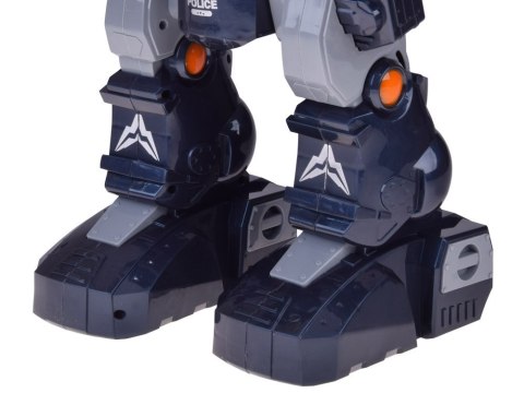 Zdalnie sterowany ROBOT POLICYJNY - chodzi, tańczy, strzela i świeci RC0731