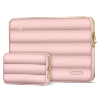 Torba pokrowiec Puffy na laptop tablet 13-14'' + etui na akcesoria - różowy