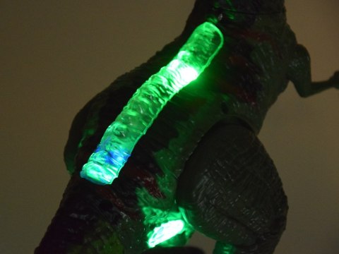 Dinozaur zdalnie sterowany gestem pilot RC 2w1 zieje ryczy świeci RC0625 ZI