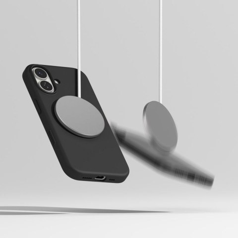 Etui pokrowiec case na iPhone 17 Silicone Magnetic MagSafe - czarne
