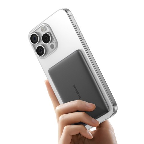 Powerbank magnetyczny Ultra-Slim 5000mAh 20W PicoGo AM41 MagSafe z kablem USB-C 30cm - czarny