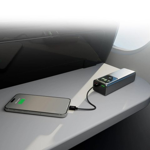 Powerbank z wyświetlaczem 20000mAh PD 100W LCD - szary