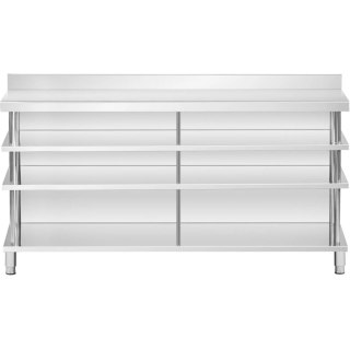 Stół blat barowy roboczy gastronomiczny z rantem 4 półki STAL 200 x 30 x 105 cm