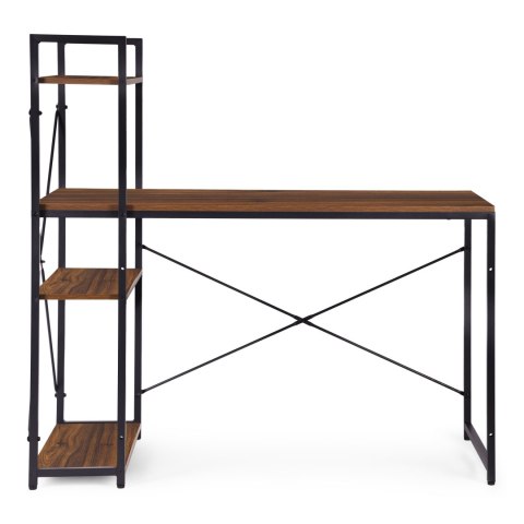 Biurko komputerowe szkolne 120x60 cm regał z 3 półkami loft ModernHome