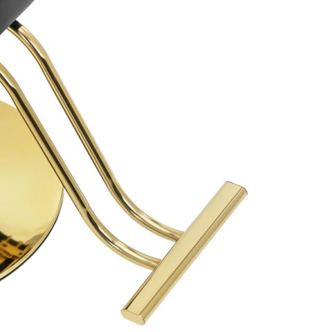 Fotel fryzjerski barberski z podnóżkiem LYME - czarno złoty