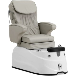 Fotel podologiczny do pedicure z funkcją masażu brodzikiem - beżowy