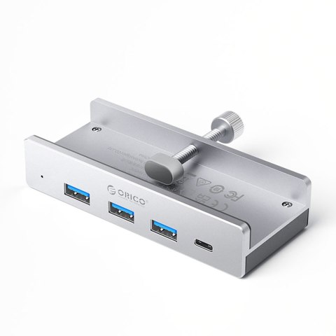 Hub MH4PC montowany na zacisk USB-C / USB-A USB-C - srebrny