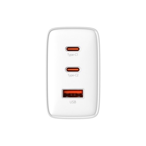 Ładowarka sieciowa GaN Cube Pro 65W 2x USB-C USB-A biała