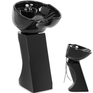 Myjka fryzjerska uchylna wolnostojąca 35 - 40 stopni - czarna